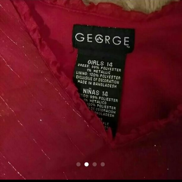 🍎3 For $15🍎 Girl's Beautiful Red Dress - Size 14 - Picture 2 of 4